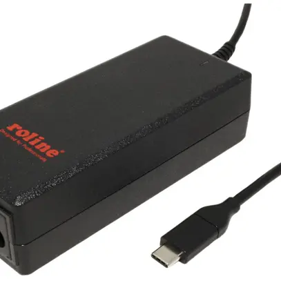 Alimentatore ROLINE, 1×USB C (PD/≤3250mA), 65W, alimentato via C6 100…240VAC 