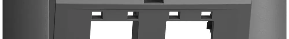 Kit montaggio ENC Edue, con cappa di uscita obliqua, per 2×RJ45, grigio scuro 