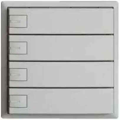 KNX-Taster RGB EDUE, 250mW, m.RGB-LED, 4×Taste, 1×Tastenb., hgu 