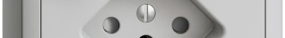 Prise AP EDIZIOdue T13 FI 30mA shutter, gris clair 