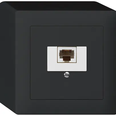Scatola AP kallysto 1×RJ45u nero 