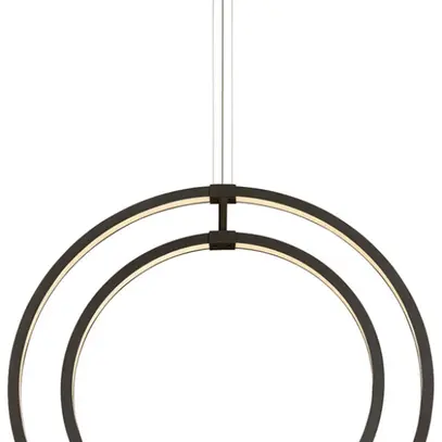 Luminaire suspendu LED SLV ONE VERTICAL 40W 2550lm 2700/3000K Ø800×30mm noir 