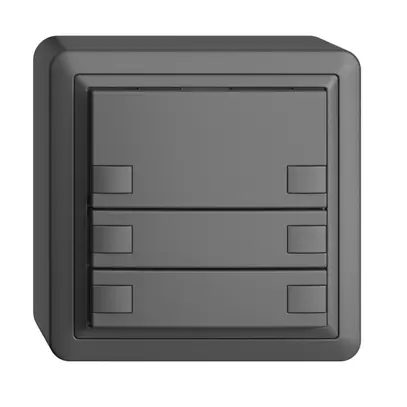 Poussoir KNX RGB AP EDUE, 250mW, s.LED, 3×poussoir, comm.2×touches, grf 