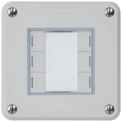 Poussoir ENC robusto A KNX 6× LED RGB s/e-link gris clair 