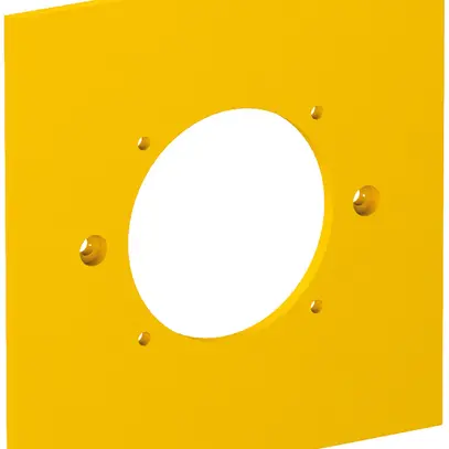 Placca di copertura Bettermann per 1×presa 38×38mm, 95×95mm, PA, giallo 