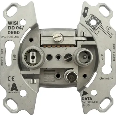 Prise de données R/TV DD04 4dB 5…65MHz, sans crampon 