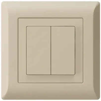 Pulsante INC kallysto.line 2×A-R/1P beige 
