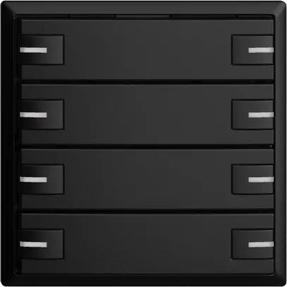 Poussoir ENC KNX 8× EDIZIOdue noir RGB avec LED 