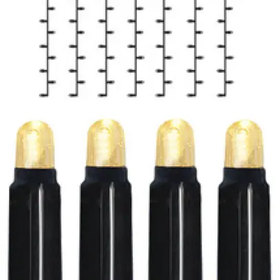 Cortina luminosa System 24 Extra, 1×1m, nero, 1W, 49 LED, bianco caldo 