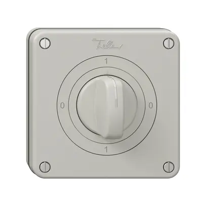 Interrupteur rotatif NUP NEVO, 0/1L, avec manette, KS, 0-1-0-1, gris clair 