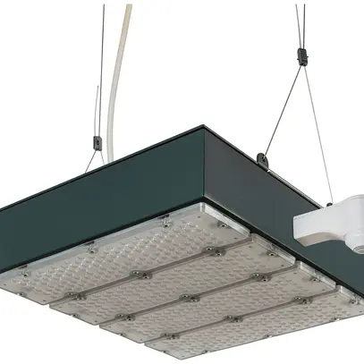 LED-Hallenstrahler Sylvania KubiXx AISLE PIR 110W 19700lm 840 IP65 DIM 412×370 