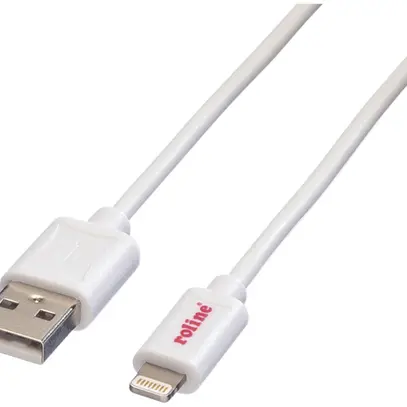 Câble USB ROLINE USB-A/Lightning (USB 2.0) 480Mbit/s blanc 0.15m 