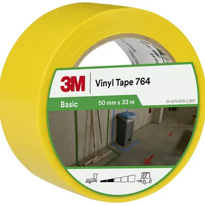 Ruban adhésif 3M 764 50mm×33m×0.13mm jaune 