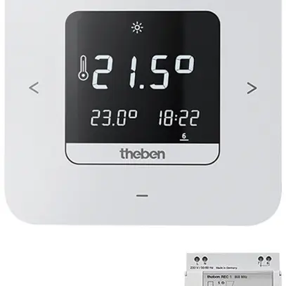 Termostato a orologio AMD Theben RAMSES 813 top3 Set 1 bianco 
