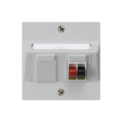 Prise ENC audio kallysto 1×gris clair borne à étrier pour 1 haut-parleur 