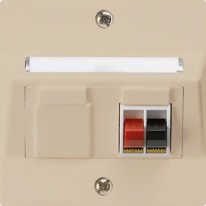 Prise ENC audio kallysto 1×beige borne à étrier pour 1 haut-parleur 