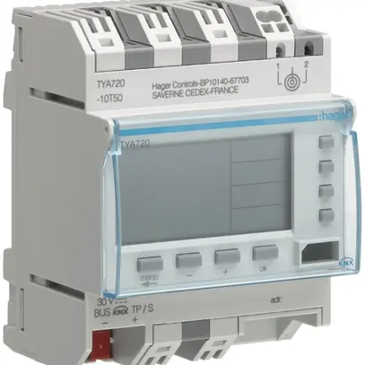 Interruttore orario annuale AMD KNX Hager TYA720 4 canali 