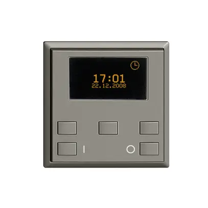 Minuteur astro. ON-OFF 1c/1t ZEP EDIZIOdue gris foncé 