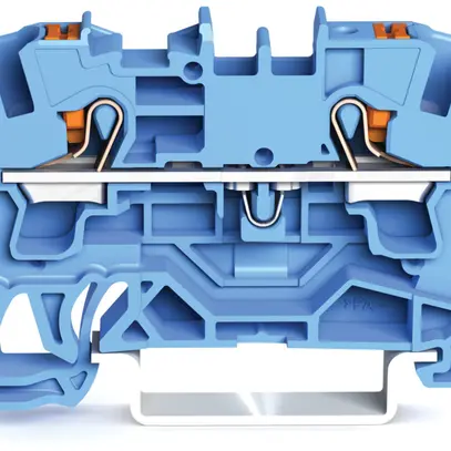 Morsetto di passaggio WAGO Top Job-S 4mm² 2L blu serie 2204 