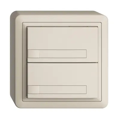 Pulsante KNX RGB AP EDUE, 250mW, s.LED, c.carta, 2×pulsante, com.1×tasto, crema 