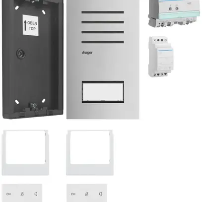 Kit audio AP Hager elcom.start per 2 appartamenti 