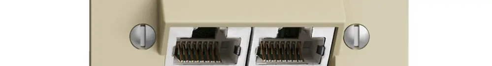 Presa INC 2×RJ45/s 8P sep.EDIZIOdue vanille ITplus 