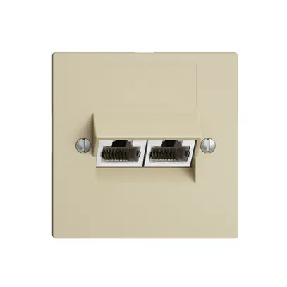 Presa INC 2×RJ45/s 8P sep.EDIZIOdue vanille ITplus 