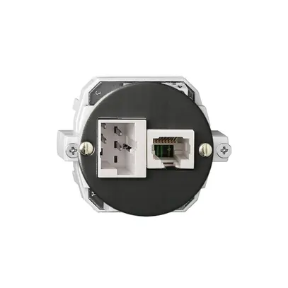 Scatola INC 1×TT,1×RJ45/u 4P ITplus Stand. 43mm nero ITM 