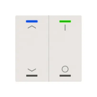 EB-Taster KNX RGBW MDT BE-TAL60T211.C1 2T/4B Temp.weiss matt "Jalousie"-"I/O" 