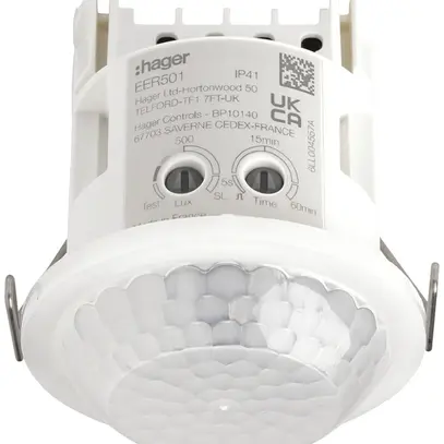Détecteur de mouvement et de présence ENC Hager 360° Mini 10m Ø On/Off 