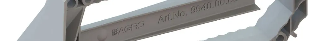Jeu d'ailettes AGRO Prefix® 150×59×16mm, gris clair, 12 pièces 
