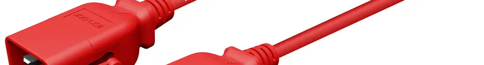 Cavo d'apparecchio spina C20 presa C19 bloccato 3×1.5mm² 250VAC/16A rosso 2m 