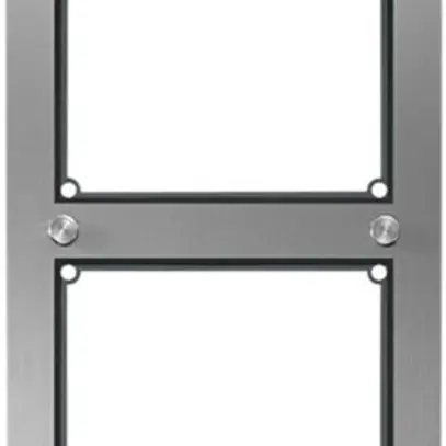Boîtier ENC pour interphone Hager elcom.modesta 4×1 2-fils avec cadre, acier fin 