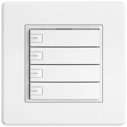 Poussoir KNX RGB ENC EDIZIO.liv SNAPFIX® capteur temp.RGB-LED 4× comm.1T bc 