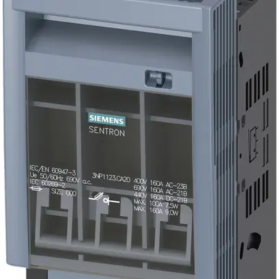 Lasttrennschalter Siemens SENTRON 3NP1 DIN-000 160A 3L 45mm RK 
