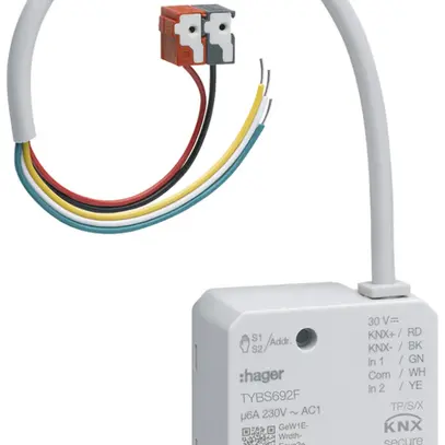 Attuatore-commutatore/persiana AMD Hager TYBS692F KNX Secure 2×/singolo 6A/230AC 