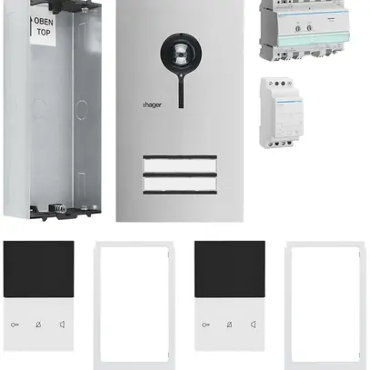 Kit video INC Hager elcom.start per 2 appartamenti 