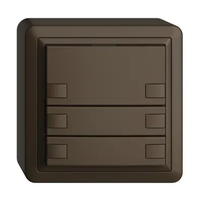 Poussoir KNX RGB AP EDUE, 250mW, s.LED, 3×poussoir, comm.2×touches, cof 