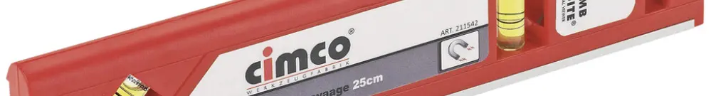 Niveau à bulle pour armoires électriques CIMCO+aimant 250mm 