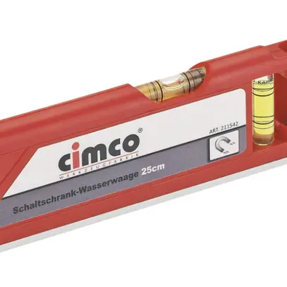 Niveau à bulle pour armoires électriques CIMCO+aimant 250mm 