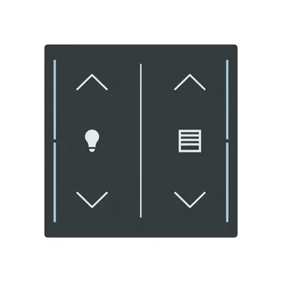 Copertura di pulsante ABB SIDUS touch 2-volte "bilico-var./per." antracite 