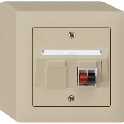Prise AP audio kallysto 1×beige borne à étrier pour 1 haut-parleur 