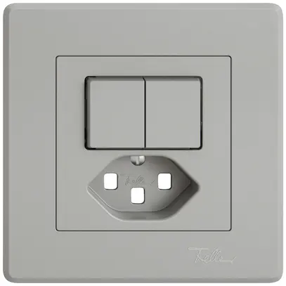 Kit di montaggio INC EDIZIO.liv SNAPFIX® per combi.T23 con 2 tasti grc 
