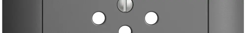 UP-Frontset EDIZIOdue dunkelgrau 88×88mm 1×T12 