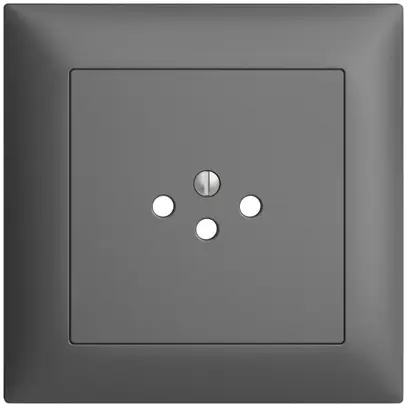 UP-Frontset EDIZIOdue dunkelgrau 88×88mm 1×T12 