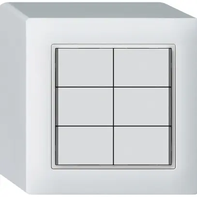 Poussoir KNX AP KAL 6×touches 6×points actionnables LED blanc 