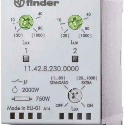 Dämmerungsschalter Finder 11.42 1U+1S 16A 230VAC 
