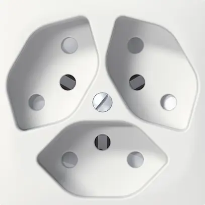 Prise ENC SIDUS 3×T13 blanc avec shutter 