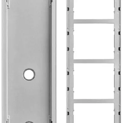 Scatola AP Urmet Alpha, 4×modulo, 125×396mm, con supporto per modulo telaio 