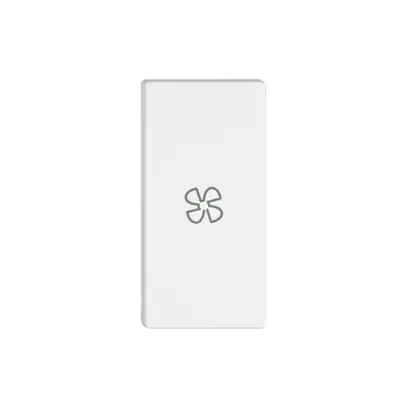 Poussoir 1/2 EDIZIO.liv Wiser avec SNAPFIX® horiz.avec symbole ventilateur bc 